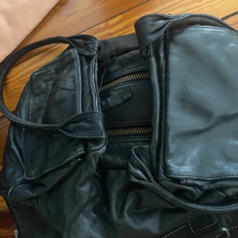 Leather hobo bag